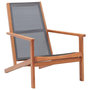 Voir la diapositive 1 : VIDAXL Chaise de jardin Gris Bois d'eucalyptus solide et textilene