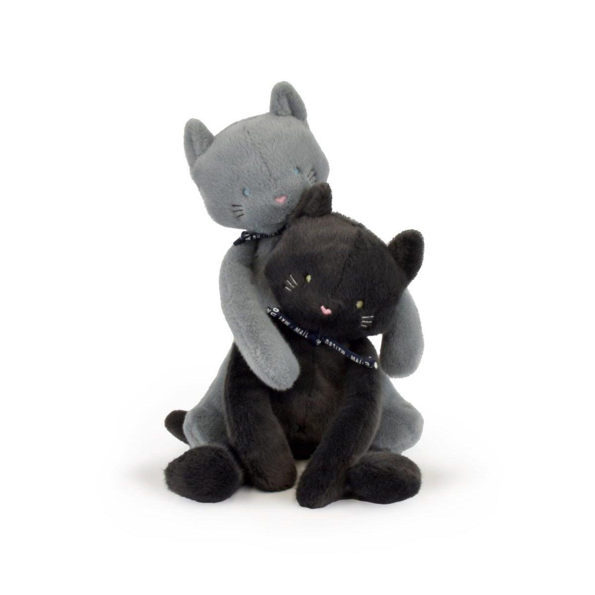 Voir la diapositive 2 : MAILOU Peluche chat meloe - 37 cm bleu gris ma0261