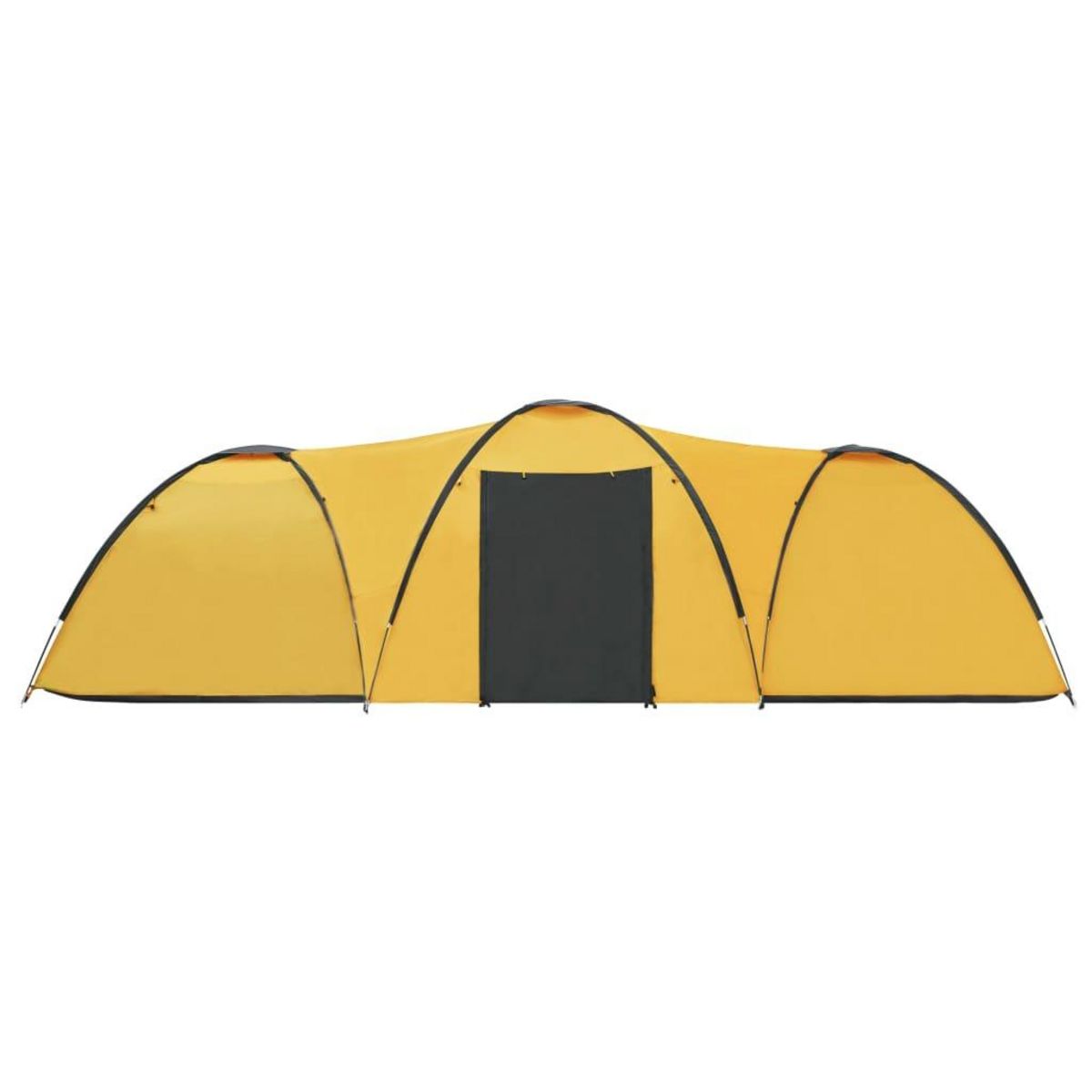 VIDAXL Tente igloo de camping 650x240x190 cm 8 personnes Jaune