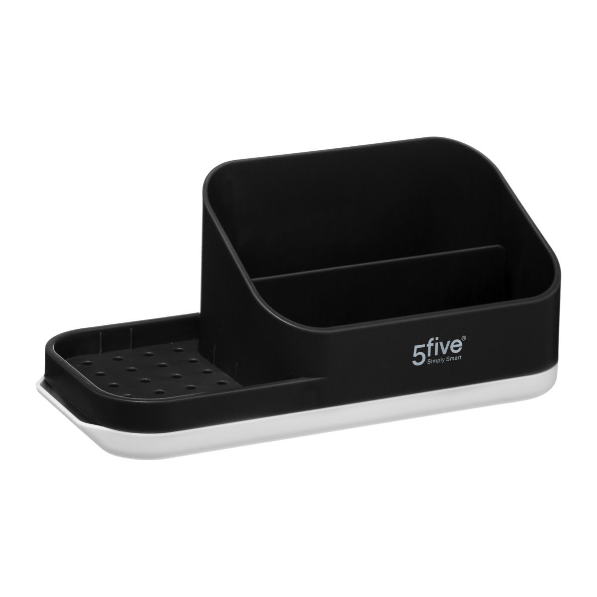 5 FIVE SIMPLY Distributeur de savon & Organisateur d'Evier Néo 21cm noir