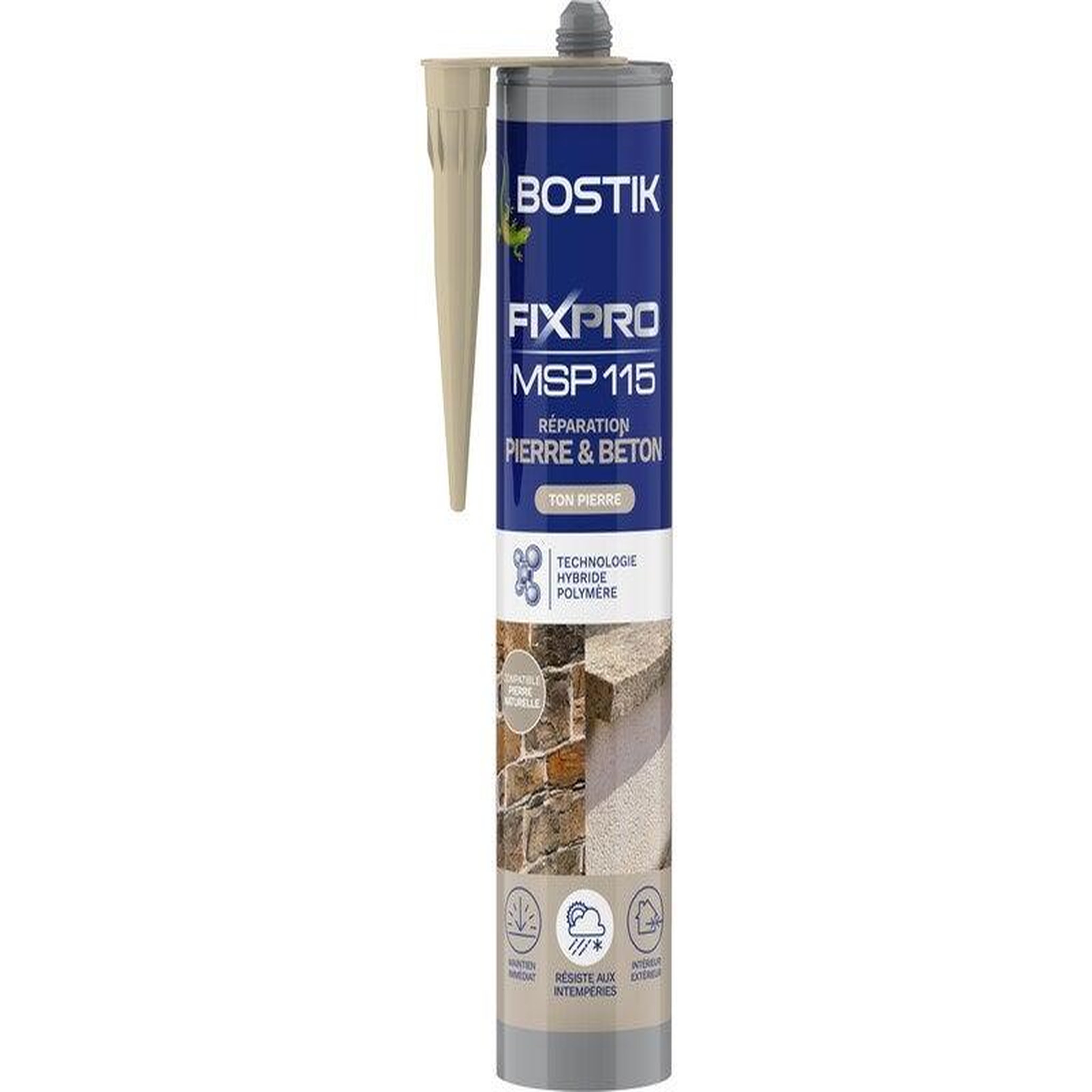Bostik Colle joint int/ext polymere bostik fixpro msp115 pierre/beton 290ml