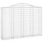 Voir la diapositive 2 : VIDAXL Panier de gabions arque 200x30x140/160 cm Fer galvanise