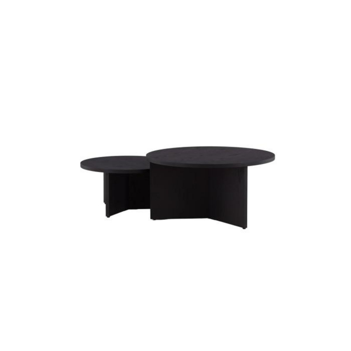 Paris Prix Lot de 2 Tables Basses Design  Salto  85cm Noir