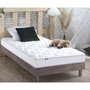 Voir la diapositive 2 : IDLITERIE Ensemble matelas mousse HR + latex avec sommier en kit pratique