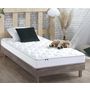 Voir la diapositive 2 : IDLITERIE Ensemble matelas mousse HR + latex avec sommier en kit pratique