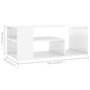 Voir la diapositive 6 : VIDAXL Table basse blanc brillant 100x50x40 cm bois d'ingenierie