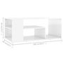 Voir la diapositive 6 : VIDAXL Table basse blanc brillant 100x50x40 cm bois d'ingenierie
