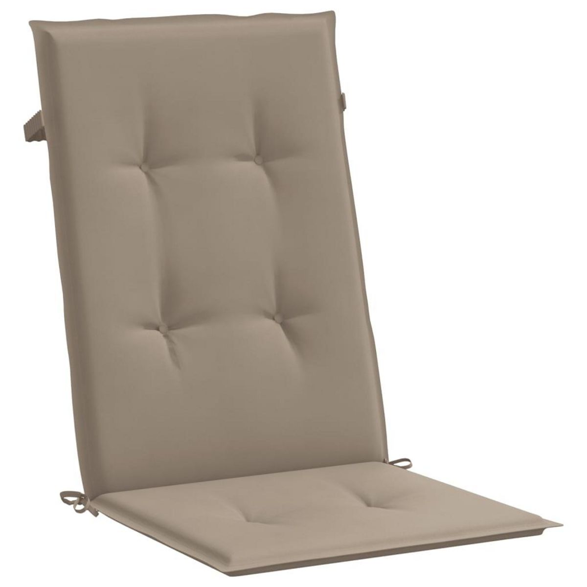 VIDAXL Coussins de chaise de jardin dossier haut lot de 6 taupe tissu