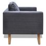 Voir la diapositive 4 : VIDAXL Ensemble de canapes a 2 places et a 3 places Tissu Gris fonce