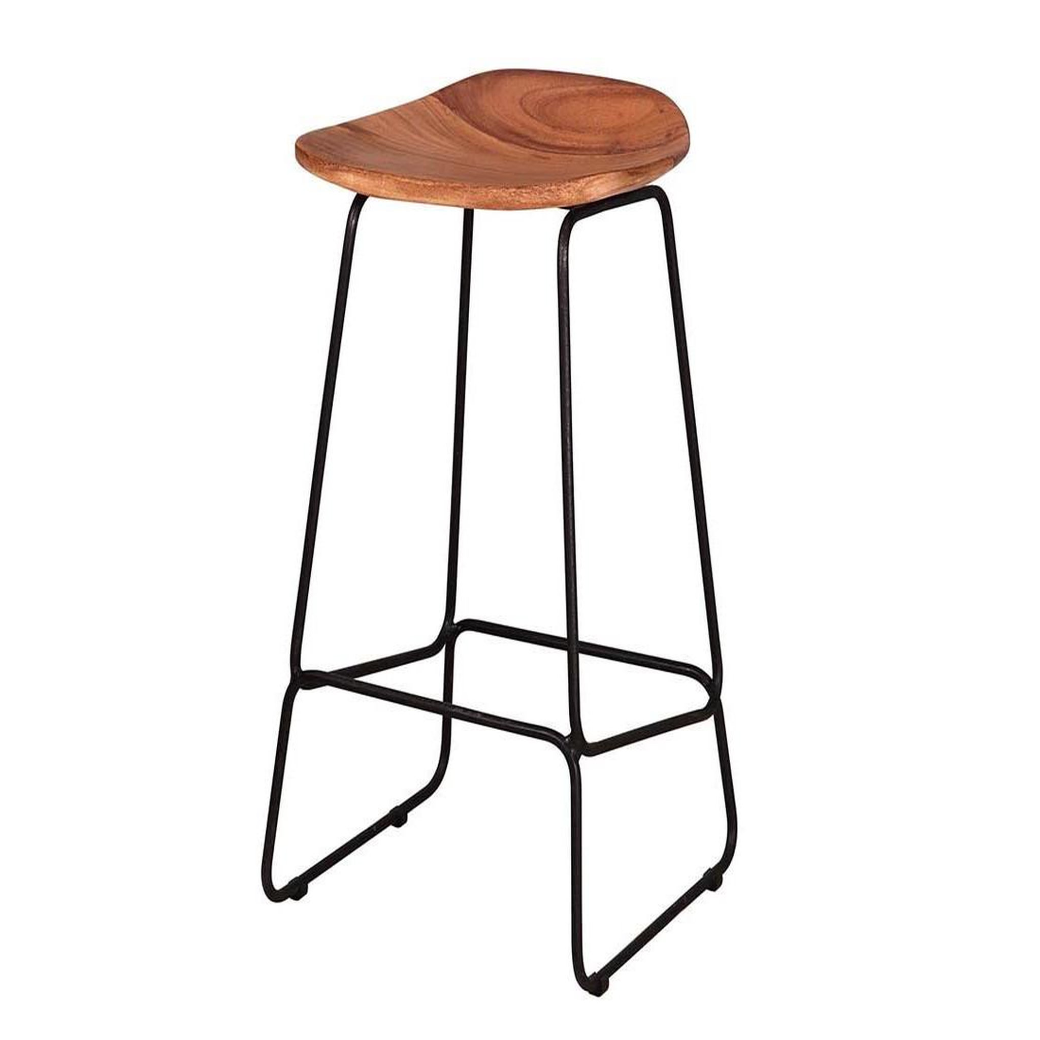 Voir la diapositive 6 : BEST MOBILIER Djoda - lot de 4 tabourets de bar - bois massif d'acacia