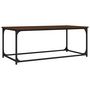Voir la diapositive 2 : VIDAXL Table basse Chene marron 102x50x40 cm Bois d'ingenierie et fer