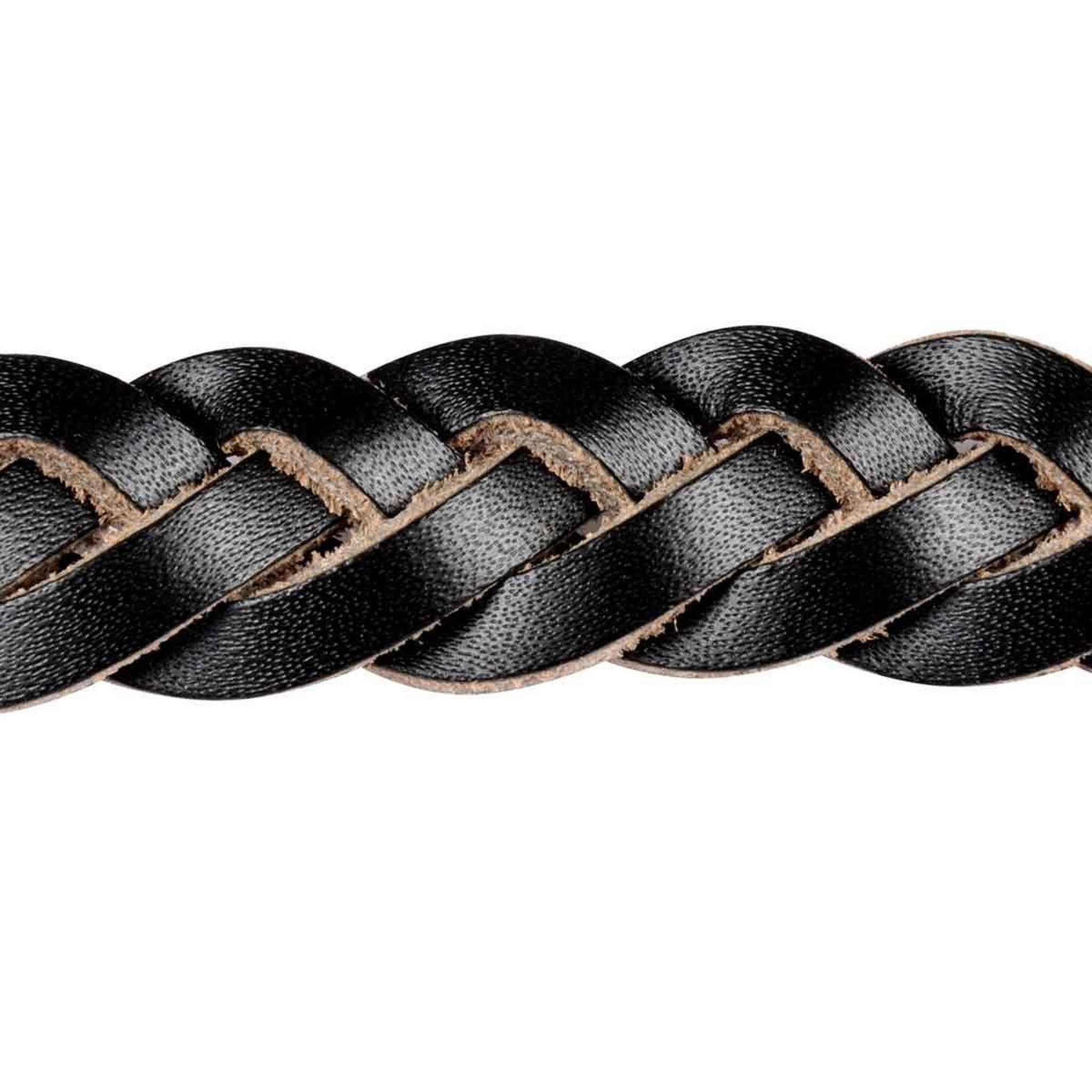 Voir la diapositive 4 : LOVE STORY Collier pour chien réglable  tressé  45-65cm noir