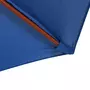 VIDAXL Parasol avec mat en bois 300x258 cm Bleu