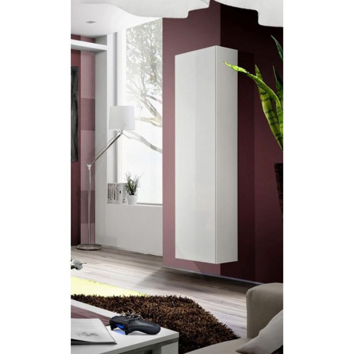 Paris Prix Vitrine Murale Design  Fly I  170cm Blanc