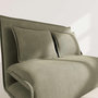 Voir la diapositive 4 : BEST MOBILIER Candice - banquette 2 places convertible clic-clac en velours côtelé