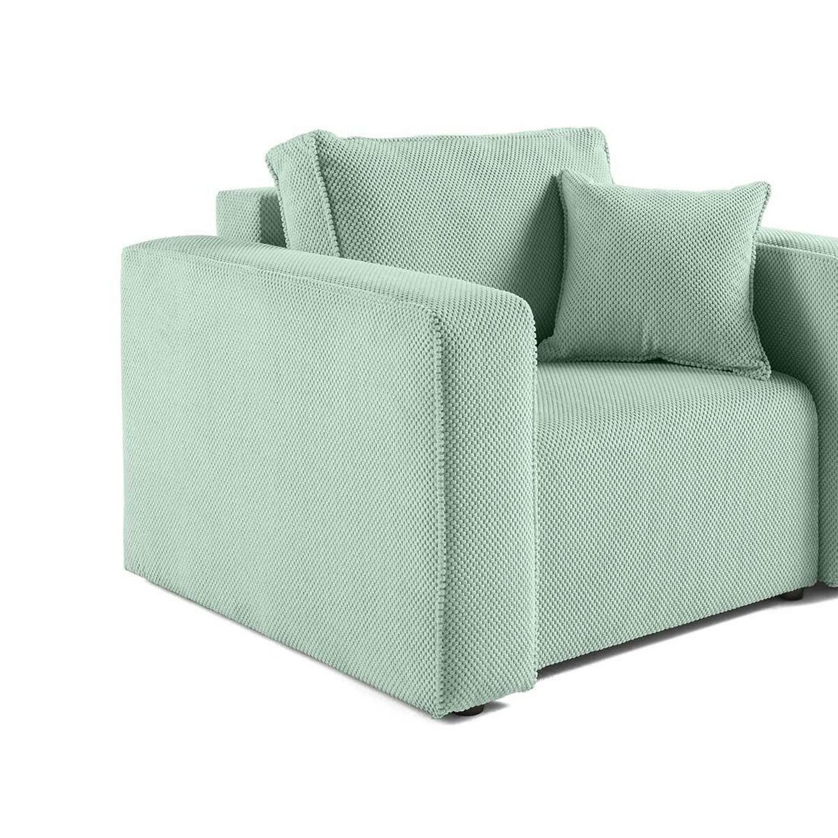 BEST MOBILIER Topaze - fauteuil - en velours texturé