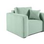 Voir la diapositive 4 : BEST MOBILIER Topaze - fauteuil - en velours texturé