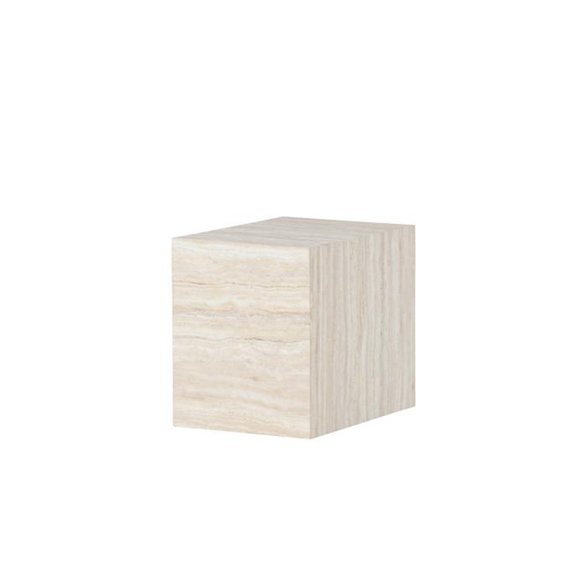 Voir la diapositive 4 : Paris Prix Table d'Appoint Effet Travertin  York  35cm Beige