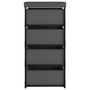 Voir la diapositive 4 : VIDAXL Etagere de rangement avec 4 paniers en tissu Acier Gris