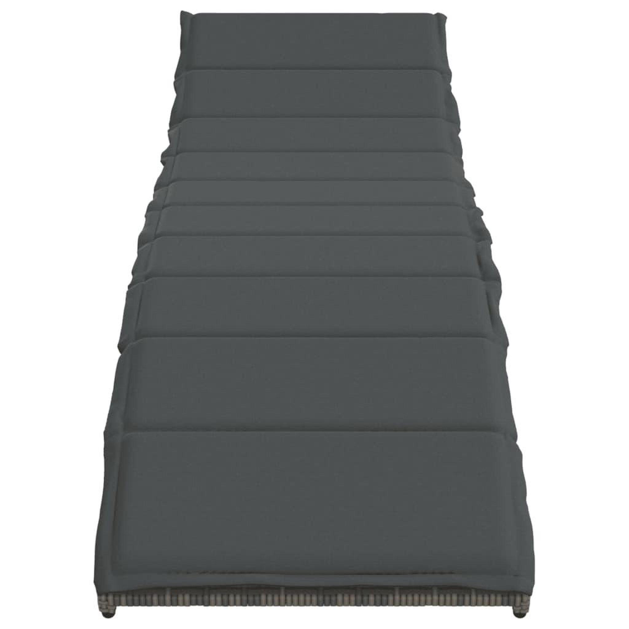 Voir la diapositive 5 : VIDAXL Chaises longues lot de 2 avec table gris resine tressee
