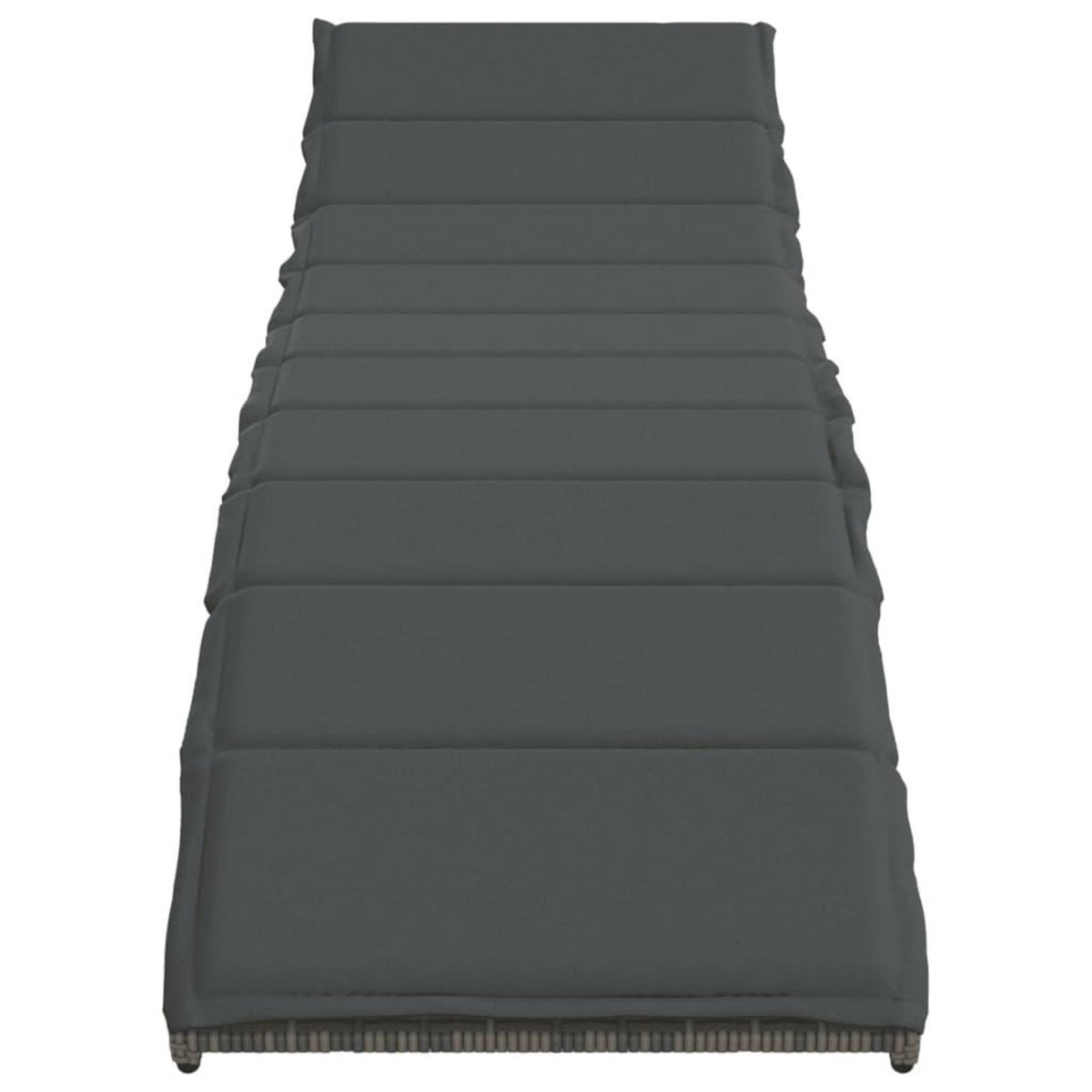 VIDAXL Chaises longues lot de 2 avec table gris resine tressee