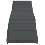 Voir la diapositive 5 : VIDAXL Chaises longues lot de 2 avec table gris resine tressee