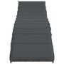 Voir la diapositive 5 : VIDAXL Chaises longues lot de 2 avec table gris resine tressee