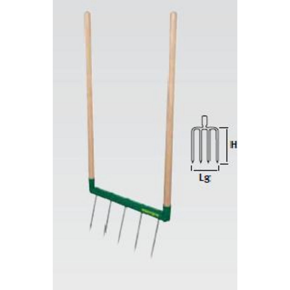 Leborgne Biogrif NaturOvert5 dents interchangeables - manches bois certifié PEFC 100%