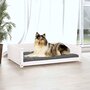 Voir la diapositive 3 : VIDAXL Lit pour chien Blanc 95,5x65,5x28 cm Bois de pin solide