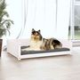 Voir la diapositive 3 : VIDAXL Lit pour chien Blanc 95,5x65,5x28 cm Bois de pin solide
