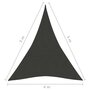 VIDAXL Voile d'ombrage 160 g/m^2 Anthracite 4x5x5 m PEHD