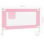 Voir la diapositive 6 : VIDAXL Barriere de securite de lit d'enfant Rose 120x25 cm Tissu