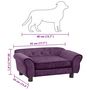 Voir la diapositive 6 : VIDAXL Canape pour chien Bordeaux 72x45x30 cm Peluche