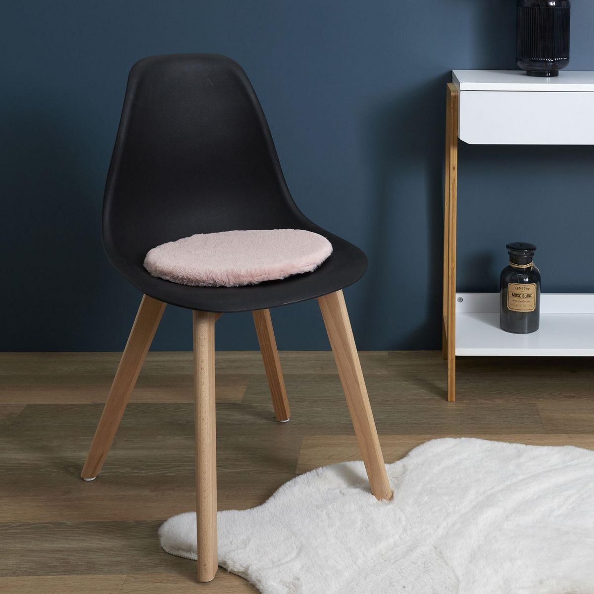 TOILINUX Lot de 6 galettes de chaises rondes - Diamètre 34 cm