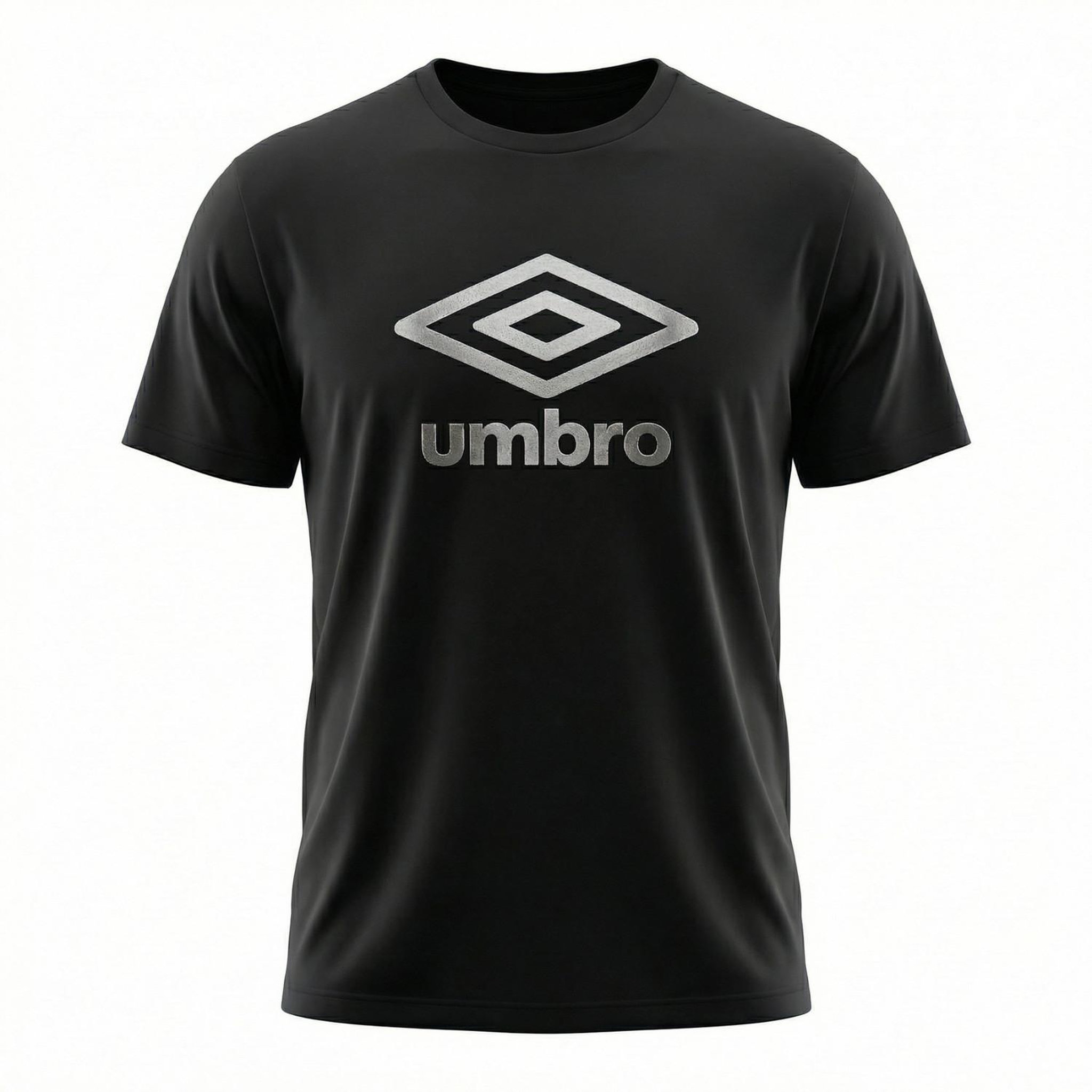 UMBRO Tee shirt homme col rond en coton 160gsm et logo imprimé 729280. Coloris disponibles : Noir