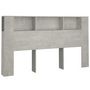 Voir la diapositive 2 : VIDAXL Armoire de tete de lit Gris beton 180x18,5x104,5 cm