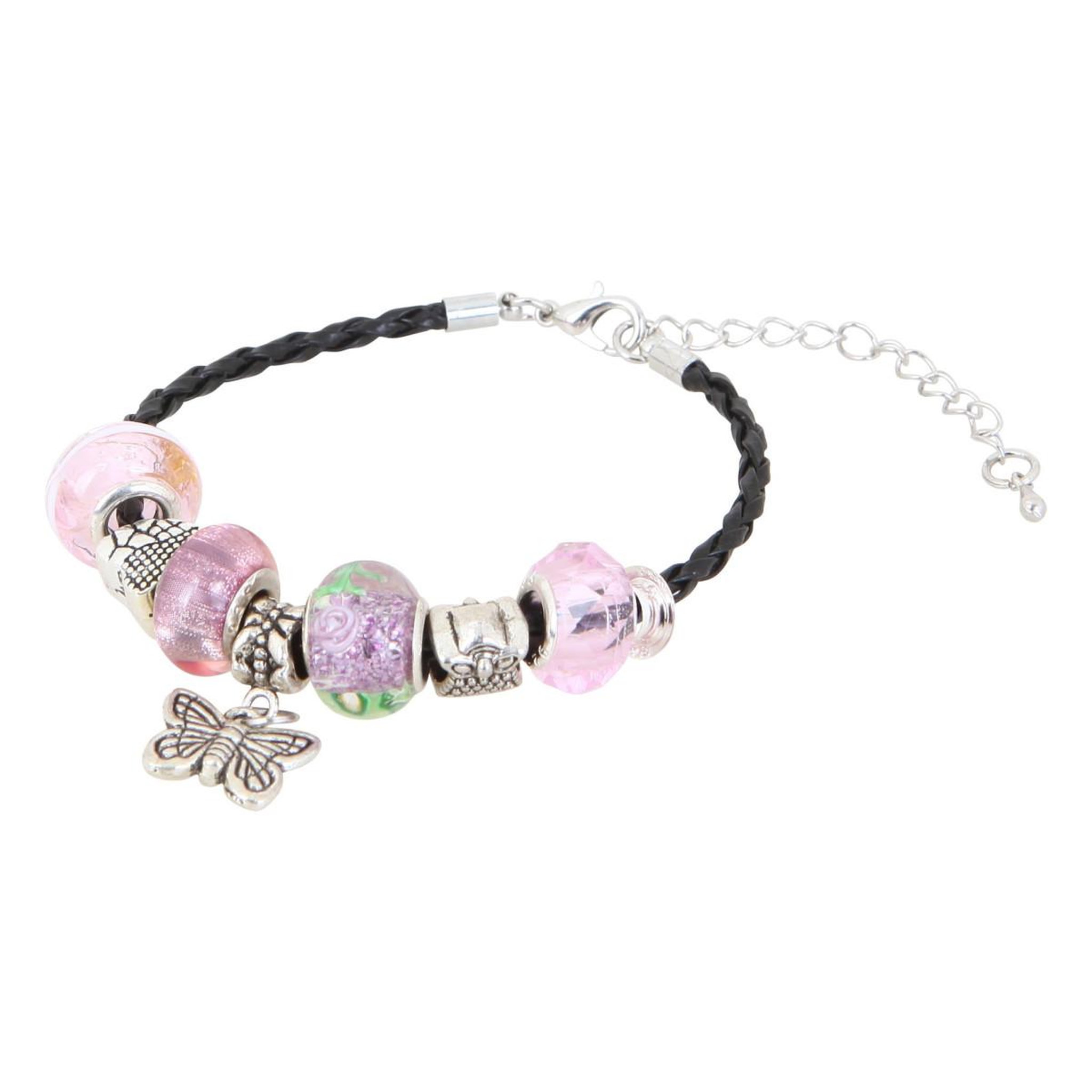 Voir la diapositive 3 : HOMEA Kit Bracelet Mode  Charms  9cm Rose