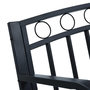 Voir la diapositive 5 : VIDAXL Banc de jardin 125 cm Noir Acier