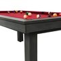RENE PIERRE Billard Delta grey drap rouge transformable en table (200m)