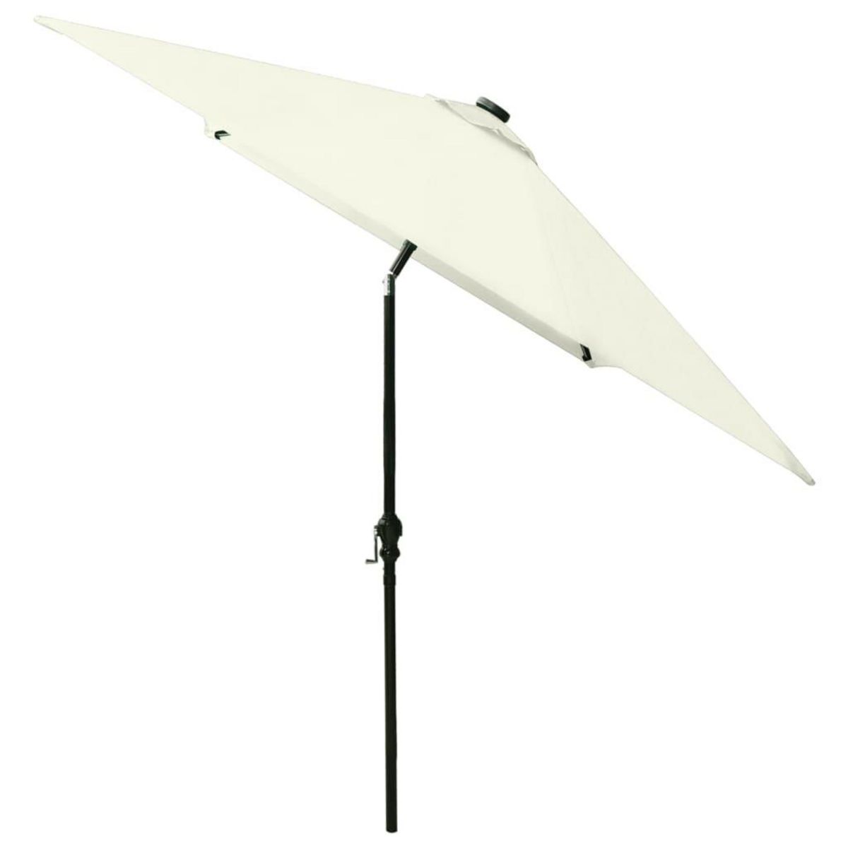 VIDAXL Parasol de jardin avec LED et mat en acier sable 2x3 m