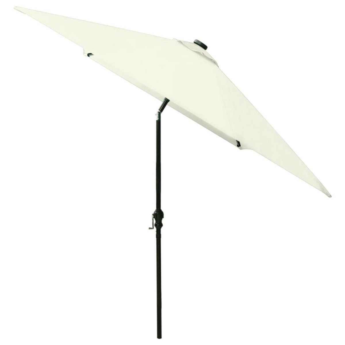 VIDAXL Parasol de jardin avec LED et mat en acier sable 2x3 m