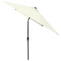 Voir la diapositive 5 : VIDAXL Parasol de jardin avec LED et mat en acier sable 2x3 m