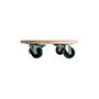 Voir la diapositive 2 : Nortene Support à roulettes bois FSC FLORA ROLL STRONG - Marron - Ø 40 cm