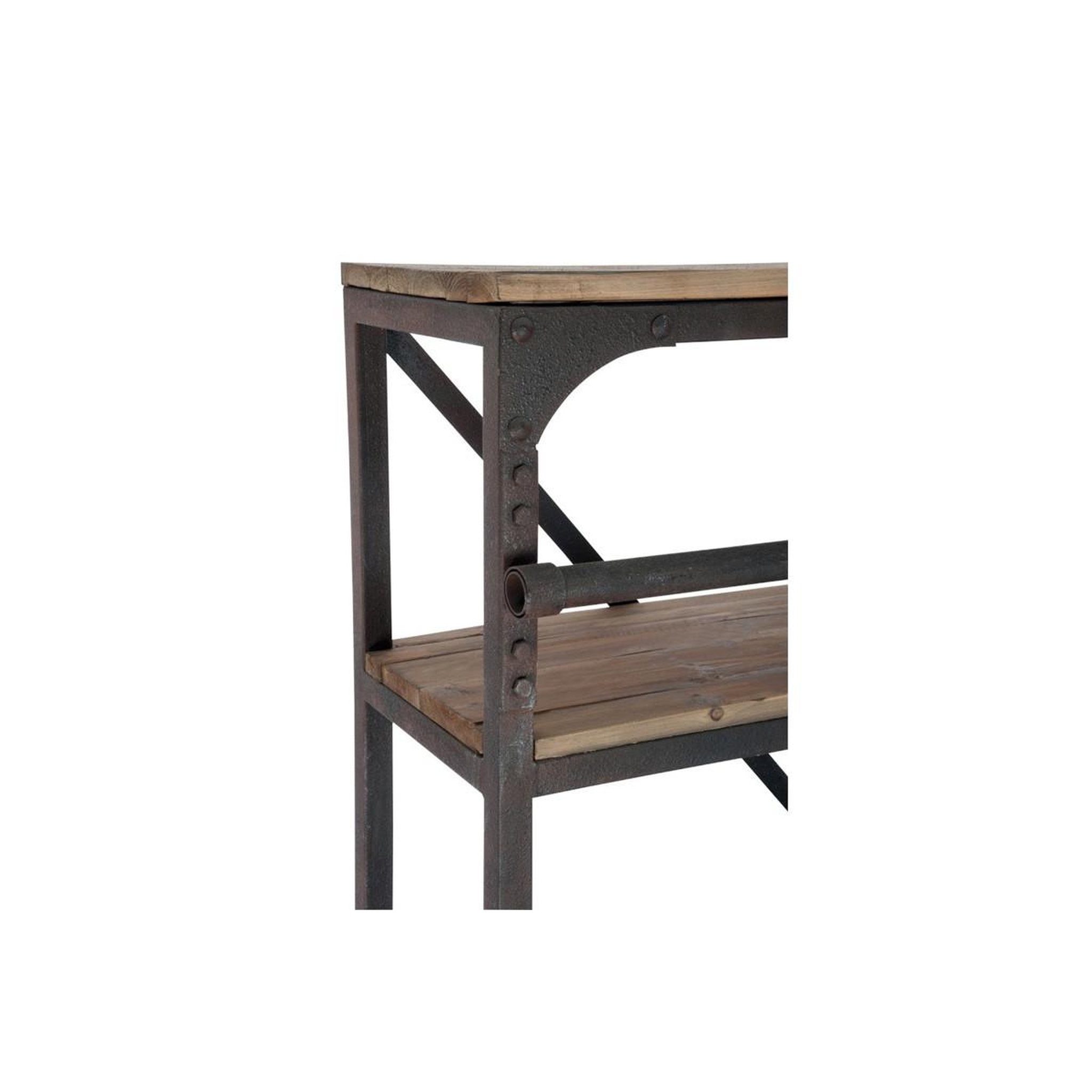 Voir la diapositive 6 : J-LINE Etagère 4 Niveaux  Echelle  243cm Naturel & Noir