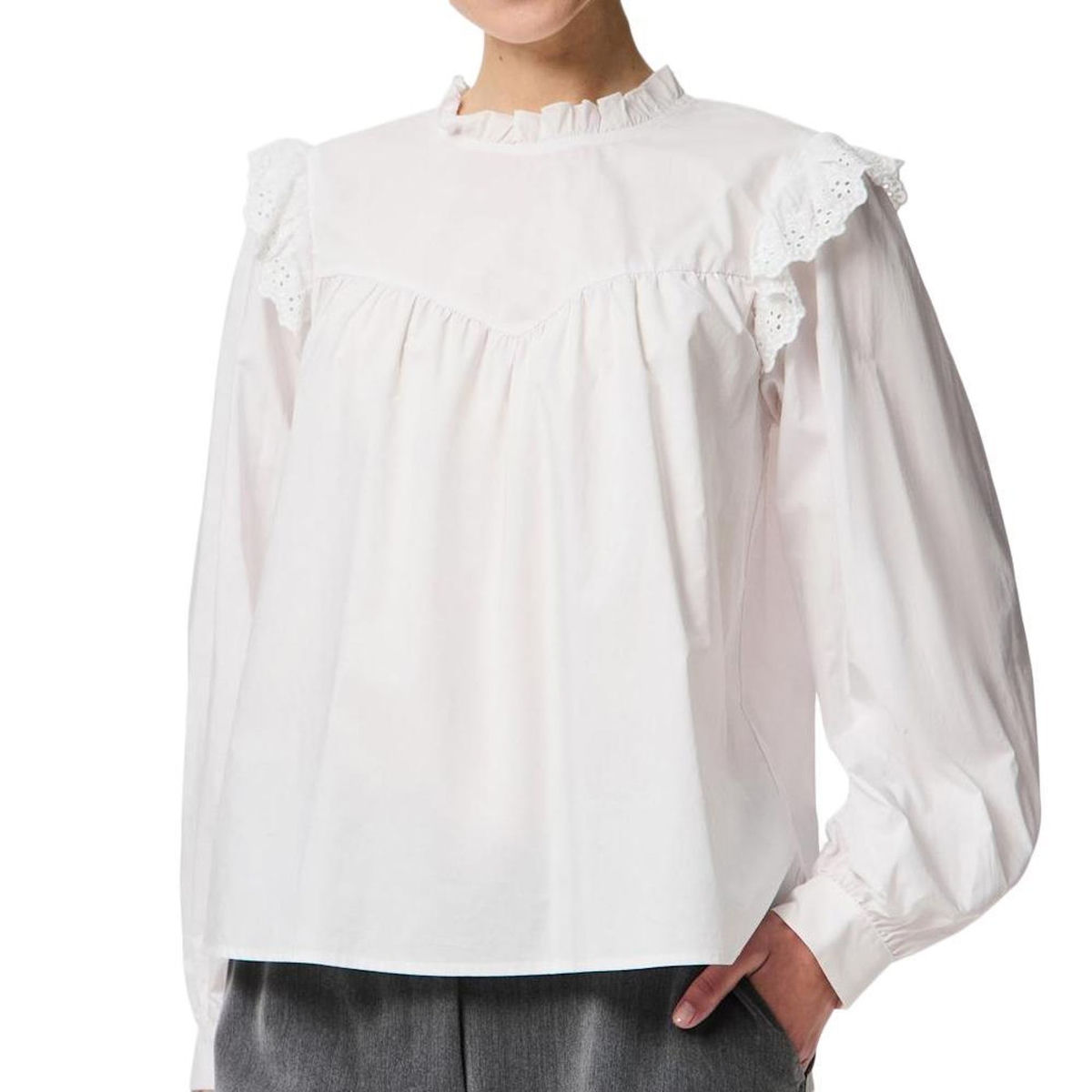 Pieces Blouse Blanche Femme Pieces Vela