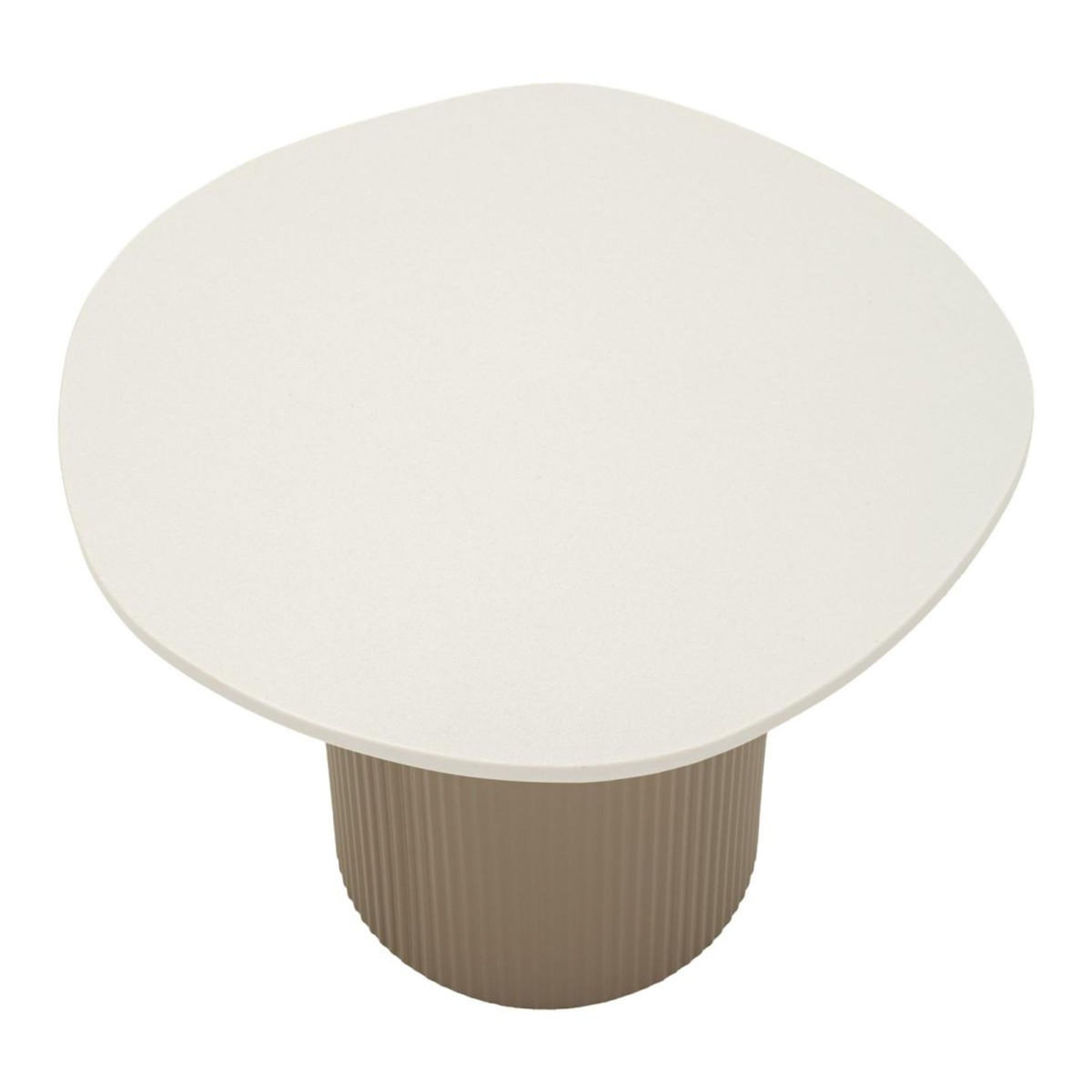 Paris Prix Table Basse  Frankfurt  39cm Beige Foncé & Blanc