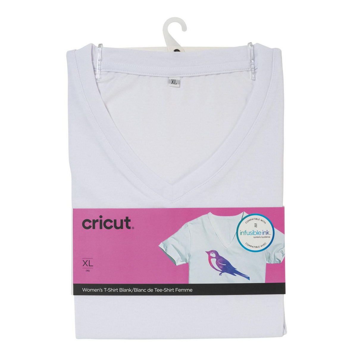 CRICUT TShirt Femme à customiser Blanc XL Cricut pas cher Auchan.fr