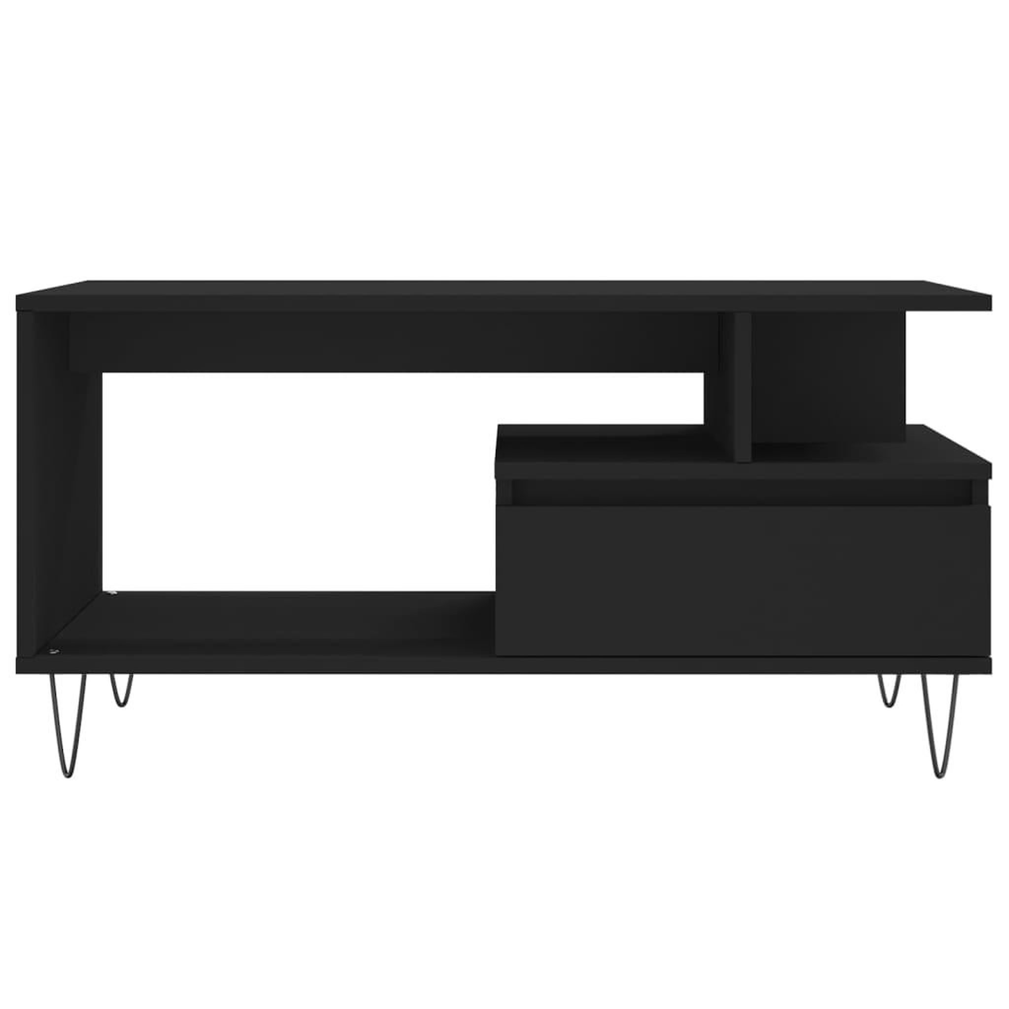 Voir la diapositive 5 : VIDAXL Table basse Noir 90x49x45 cm Bois d'ingenierie