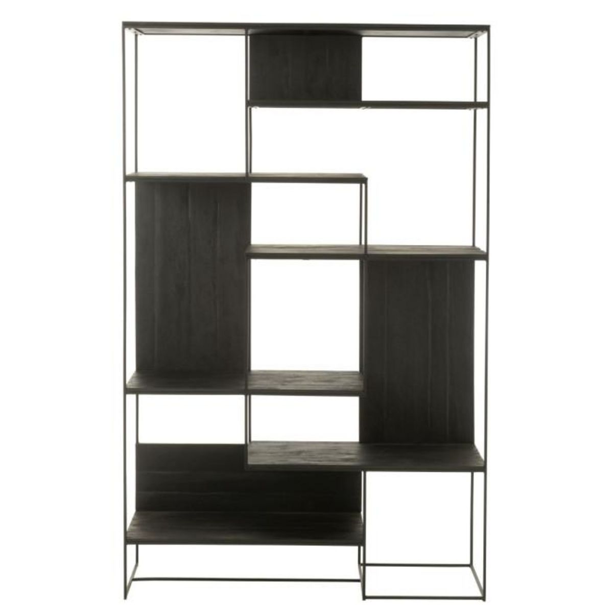 Paris Prix Étagère Design en Teck  Lucille  120cm Noir