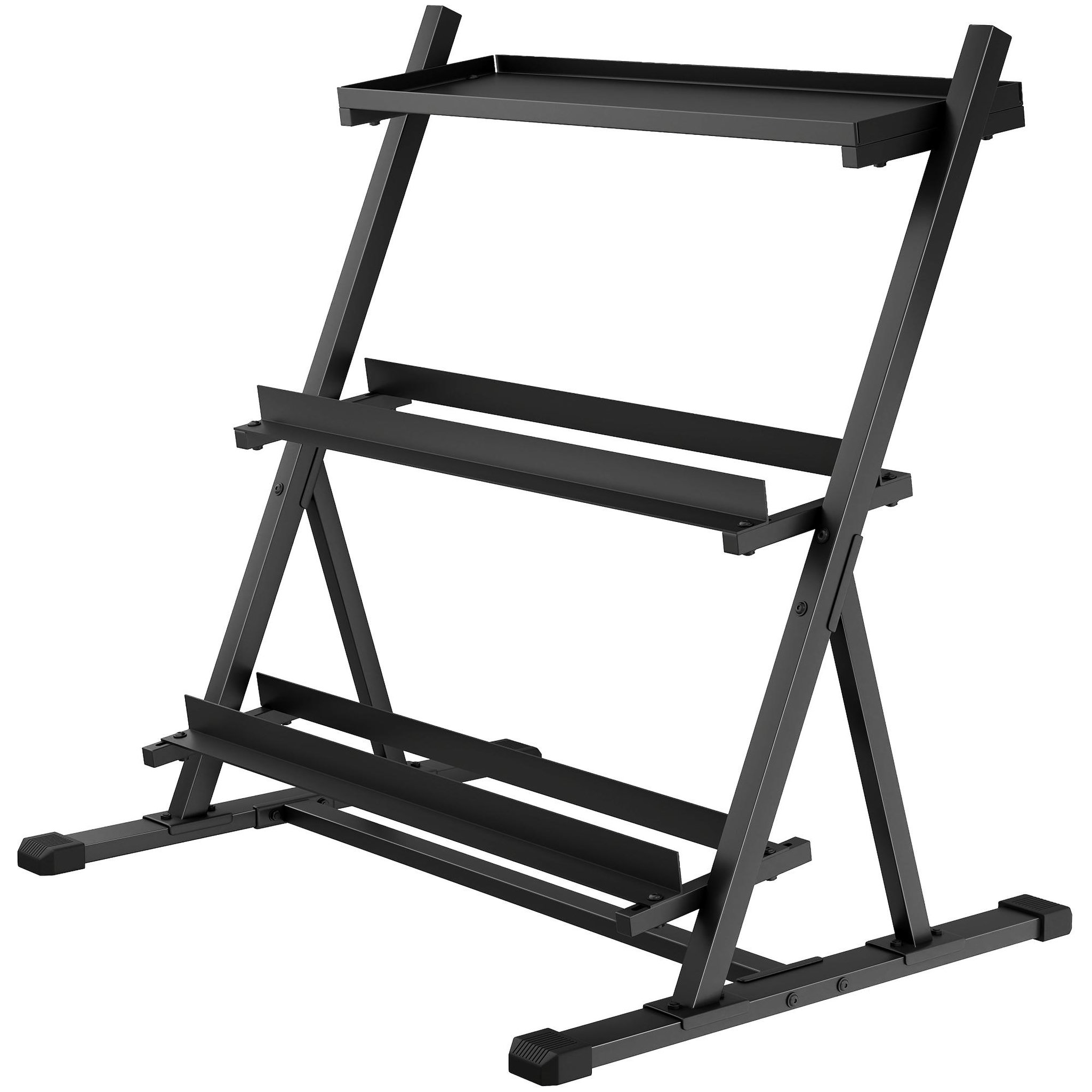Voir la diapositive 5 : HOMCOM Support pour haltères 3 niveaux réglable acier noir